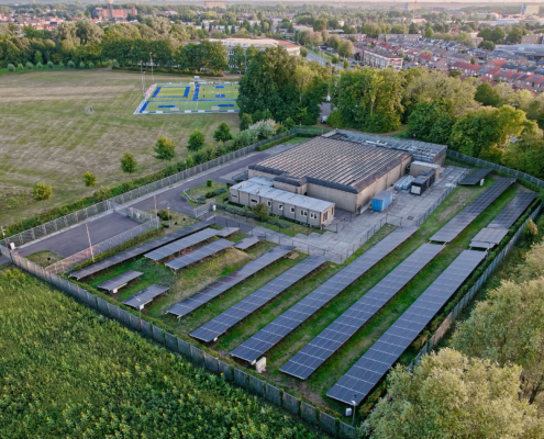 Solar Panels Outside Of Data Center